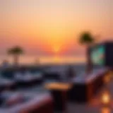 A stunning sunset view of the JBR Beachside Cinema setting
