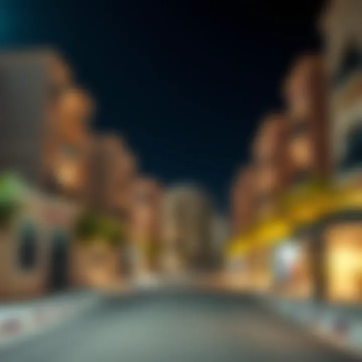 A street view of a popular residential area in Dubai