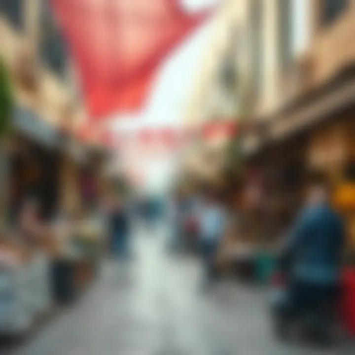 Local market scene in Rashidiya with vibrant atmosphere