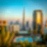 Skyline view of Shatha Tower showcasing its modern architectural design