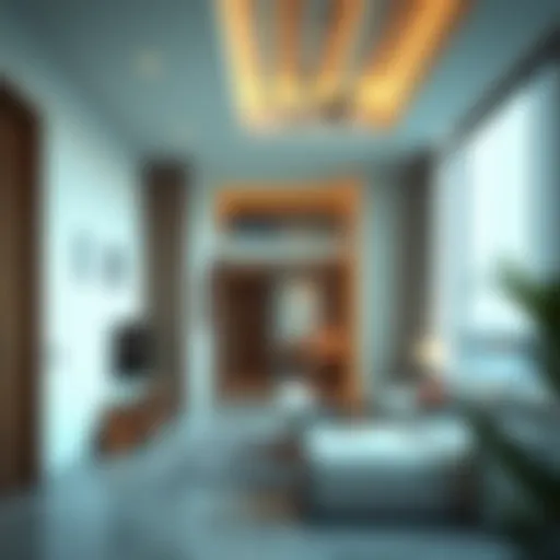 Modern architectural design of studio flats