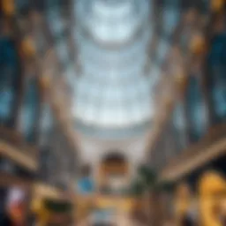 A stunning view of a mall showcasing its intricate architectural design
