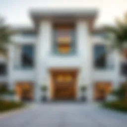 Stunning exterior of a Dubai mansion showcasing modern architecture