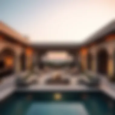 Sophisticated Outdoor Spaces in Dubai Luxury Residences Exquisite outdoor living space in a high-end villa