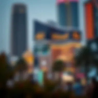 آين دبي in the Urban Landscape The vibrant atmosphere surrounding آين دبي, highlighting its role in the urban landscape.