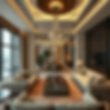 Lavish Dubai Penthouse Interiors Inside view of a lavish Dubai penthouse with modern decor