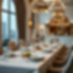 Elegant dining setting for iftar in Dubai