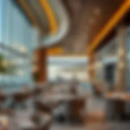 Elegant interior design of La Mer Restaurant showcasing modern decor