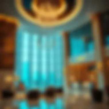 Elegant Interior Lobby of Almas Tower Interior lobby of Almas Tower