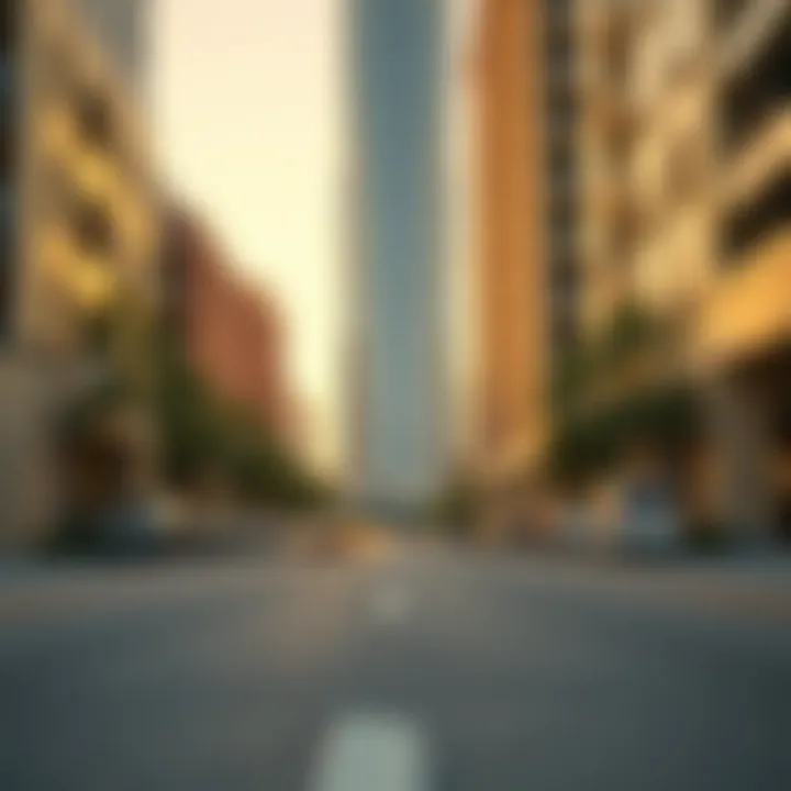 Street view leading to Almas Tower