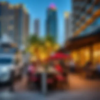 Waterfront Dining in Dubai Marina Vibrant dining scene along the waterfront in Dubai Marina