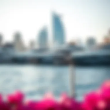 Luxury Yachts in Dubai Marina Luxurious yachts docked at the marina showcasing opulence