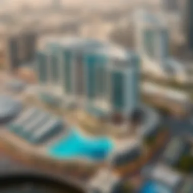 Architectural Elegance of Regus Marina Gate Aerial view of Regus Marina Gate showcasing its architectural elegance