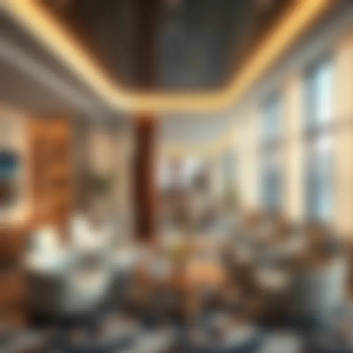 Interior amenities of Regus Marina Gate highlighting luxury and comfort